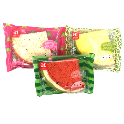 a1西瓜吐司小面包软整箱早餐网红爆浆夹心夹馅营养儿童学生零食品