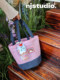 Korean niche grid storage handbag large capacity original simple beach bag commuting pink bucket bag summer