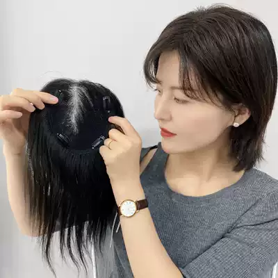 13*14 extremely thin and breathable Swiss net straight hair real hair replacement film elderly mother wig real hair