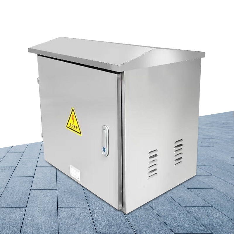 Outdoor stainless steel network cabinet wall-mounted monitoring cabinet 9U meter exchange cabinet outdoor waterproof attack and release cabinet equipment box
