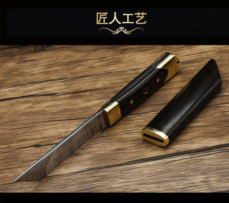 Wolf Tritium Pocket Knife Portable Sharp Dao Tự vệ Vũ khí Lạnh Dao quân sự Kiếm ngoài trời Sinh tồn ngoài trời Lưỡi thẳng - Công cụ Knift / công cụ đa mục đích