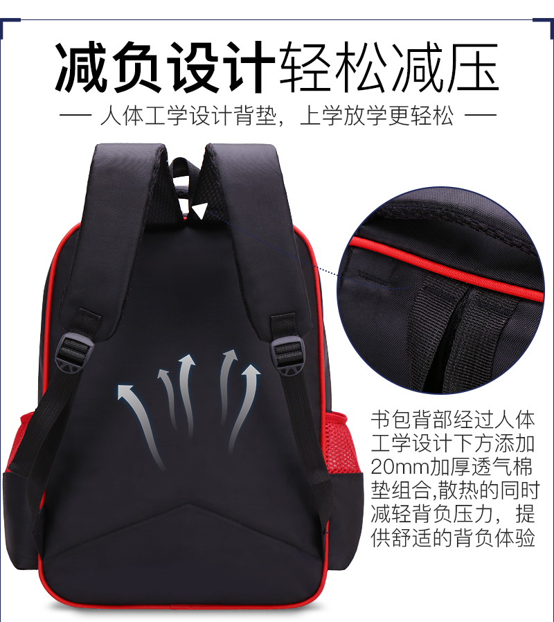 Iron Man Trường tiểu học nam học sinh 4 - 6 lớp nữ không thấm nước ba lô trẻ em 1-3-5 nam 6-12 tuổi - Túi bé / Ba lô / Hành lý balo cho be trai lớp 1