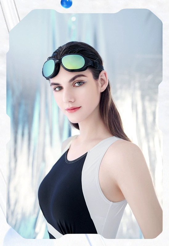 kính bơi xịn Kính bơi cận thị Li Ning khung lớn nam nữ chống thấm nước chống sương mù độ phân giải cao kính bơi lặn thiết bị chuyên nghiệp kinh boi com kính bơi kappa