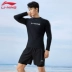 quần bơi nam Đồ bơi nam ngắn tay Li Ning 2024 quần bơi mới chống xấu hổ bộ đồ chống nắng chuyên nghiệp bộ đồ bơi và lướt sóng khô nhanh quần tắm biển nữ do boi nam nu 