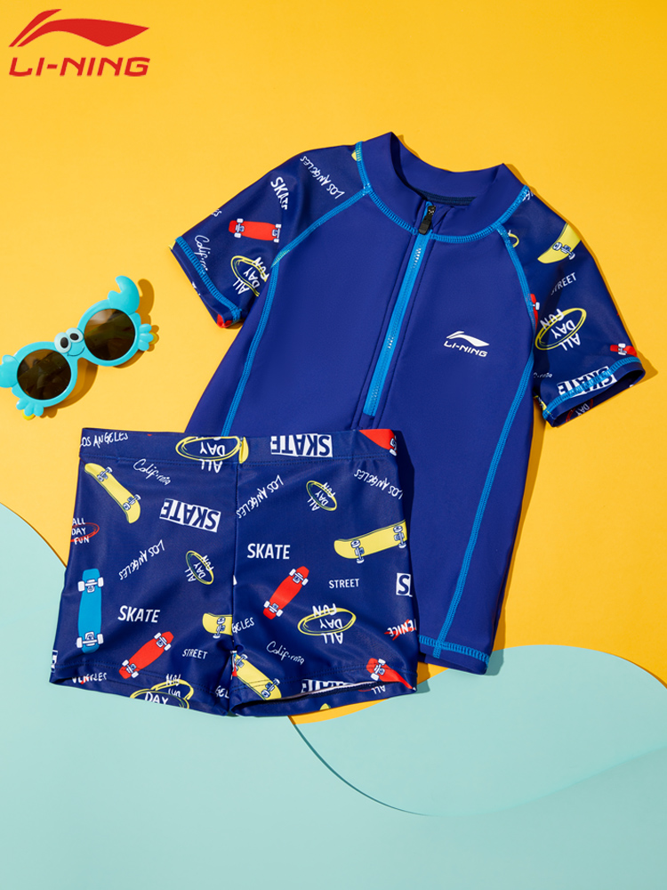 áo bơi liền thân cho bé gái Đồ bơi trẻ em Li Ning Đồ bơi chia đôi bé trai 2022 Bộ quần bơi trẻ em nhỏ, vừa và lớn mới bộ bơi dài tay bé gái áo bơi giữ nhiệt trẻ em 