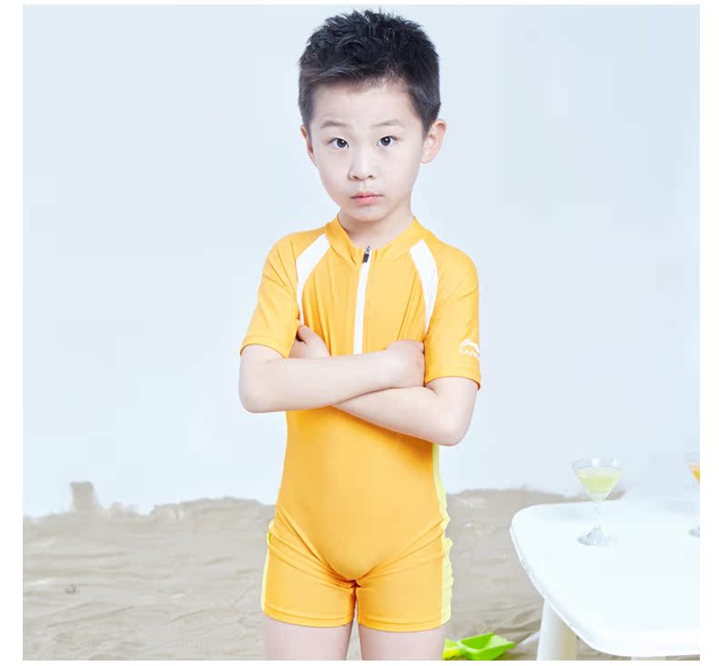 Li Ning Children Siamese Spa Đồ bơi cho bé trai Đồ bơi dễ thương Beach Surf Lặn Bộ đồ bơi cho học sinh quần bơi bé trai