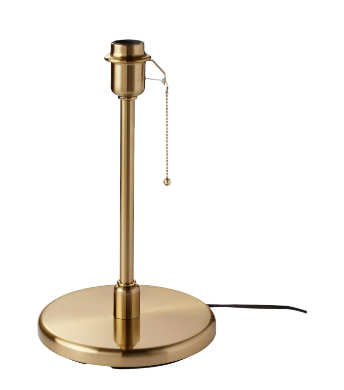 Ikea Krimas Floor Lamp Base Gold Modern Retro Lampshade Living Room American-Style Table Lamp Atmosphere Light