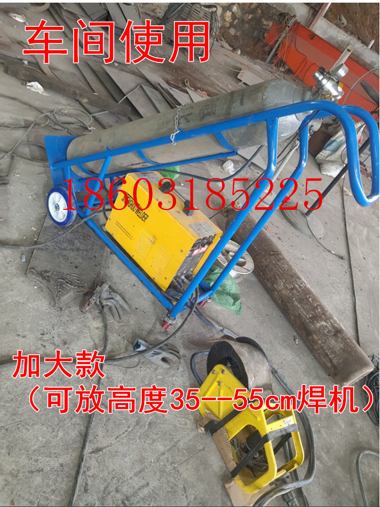 不锈钢40L氧气瓶手推车乙炔氮气瓶老虎车工业液化钢瓶双瓶推车