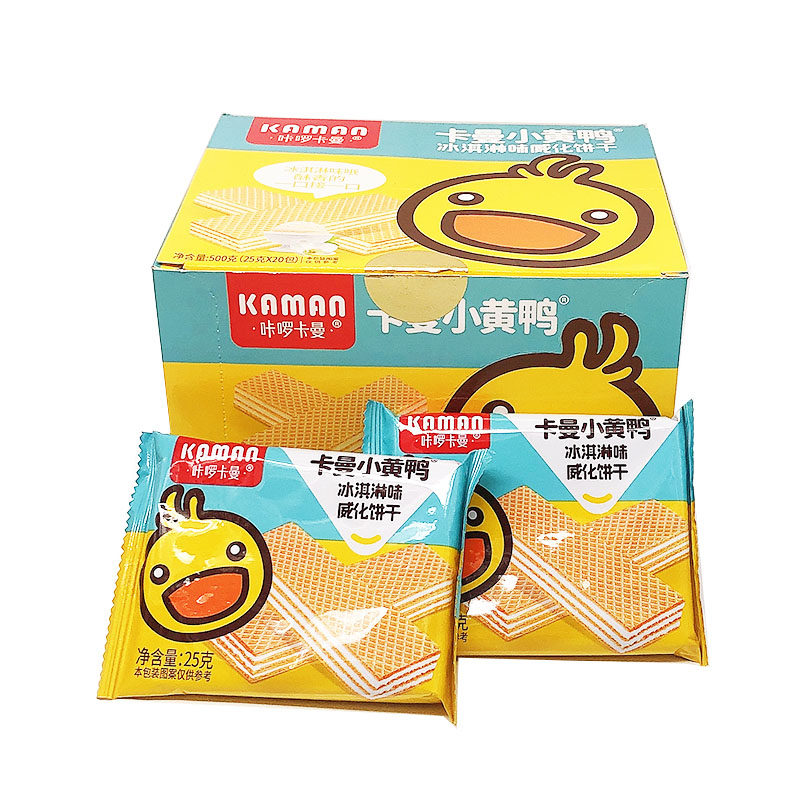 Caravan Karaman small yellow duck Wise biscuits chocolate ice cream Wise biscuits 25g * 20 packs