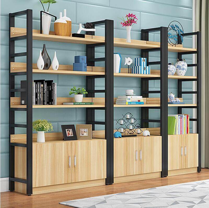 Office bookcase bookshelf living room bookcase free combination rv4fxb storage cabinet multi-layer living room compartment iron art