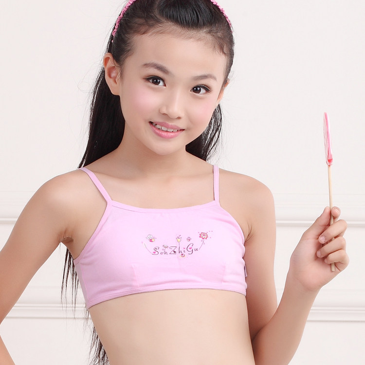 Girls' developmental bras in large girls pure cotton-wrapped chest children bra student sports vest thin summer summer