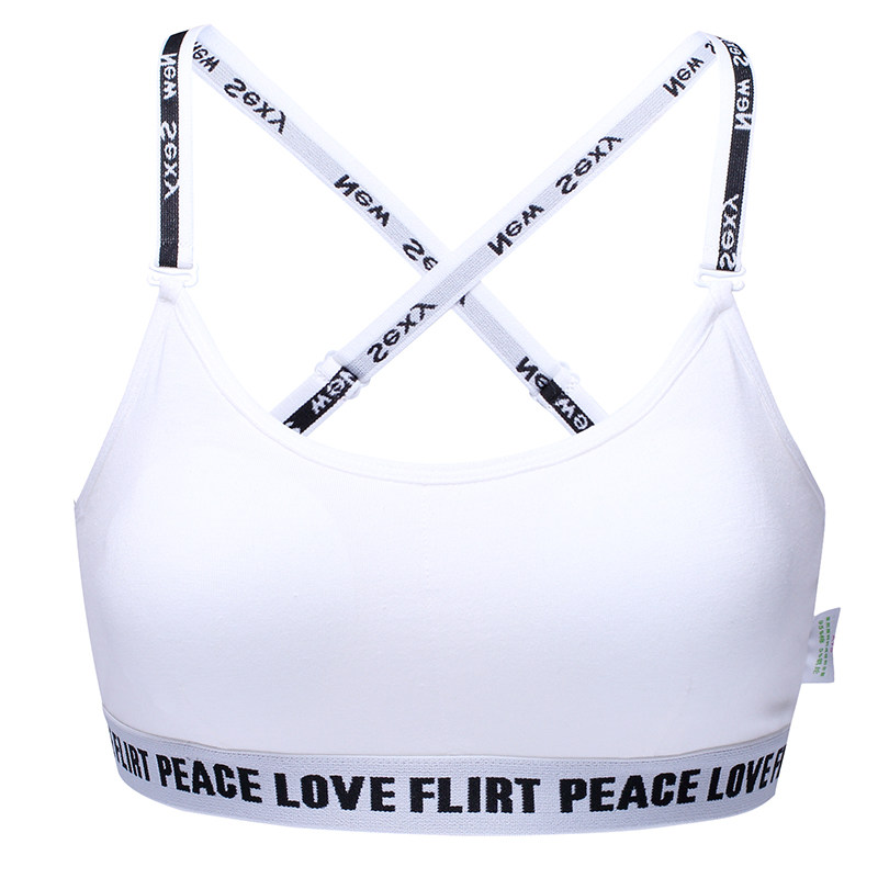 Girls' underwear vest development period cotton student girl strapless summer middle and large children's bra sports bra 9-12