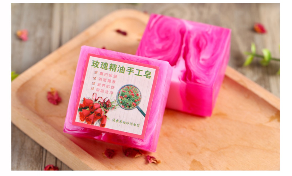 Tinh dầu hoa hồng xà phòng làm bằng tay xà phòng giữ ẩm tự nhiên làm trắng rửa xà phòng làm sạch xà phòng tắm xà phòng tắm - Tinh dầu điều trị tinh dầu ô tô