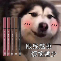 xixi eyeliner waterproof non-dizziness novice beginner long-lasting color very fine brown eyeliner female domestic products