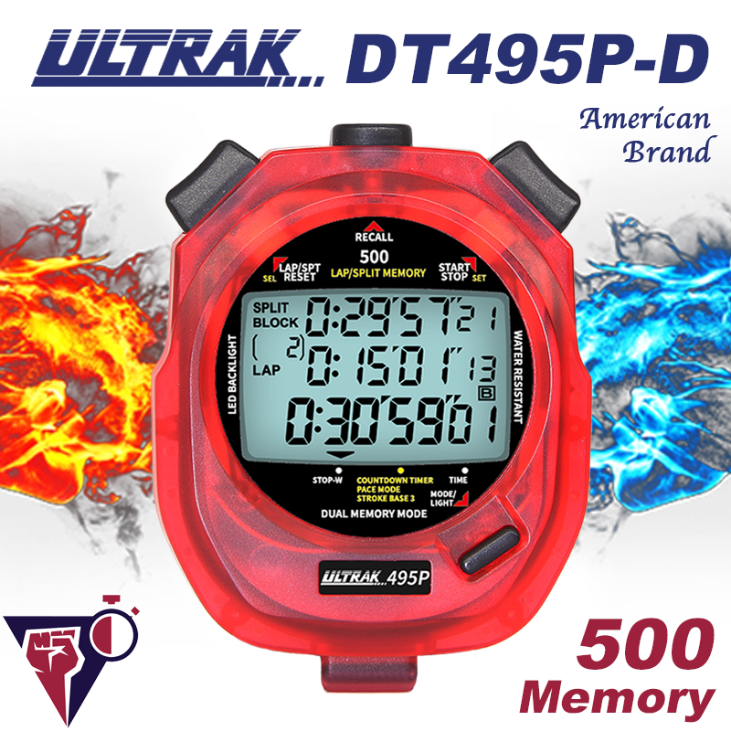 Electronic stopwatch DT495P Dingerzhi ULTRAK Osaic 500-way 3-line timer track and field training