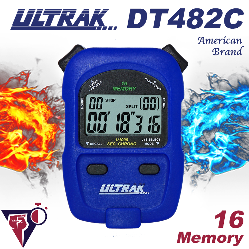 Ultrak Osak USA DT482C Single Row 16 Memory Stopwatch Training Coach Referees Sports Athletics