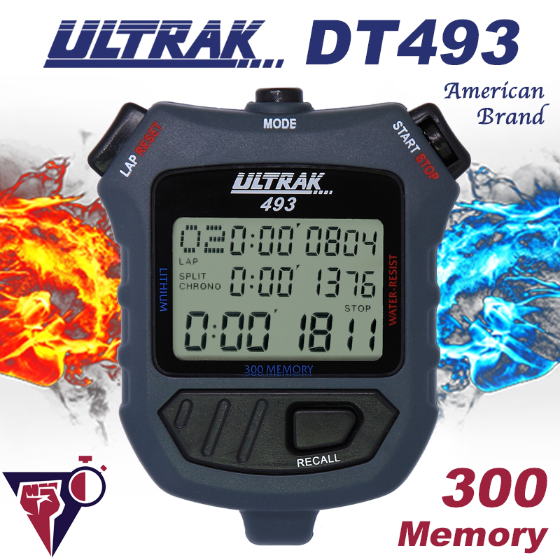 ULTRAK Osyak USA DT493 three-row 300 Memory stopwatch Training dedicated coach Referee Sport Athletics