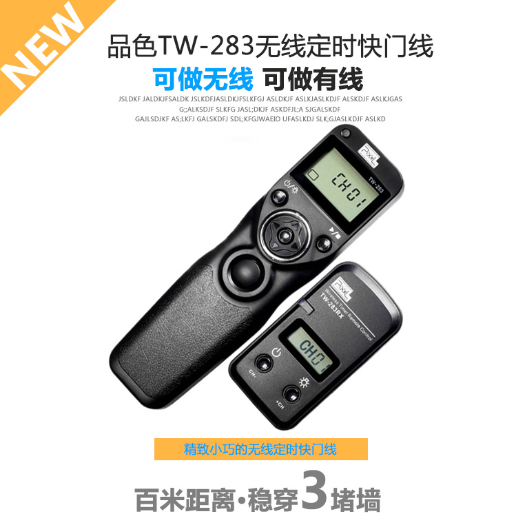 Color TW-283 for Nikon D5 D4 D3 D810 D750 D500 Wireless timer shutter remote control