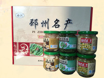 Pizhou famous specialty Sweet and sour garlic ginkgo biloba white fruit kernels canned Western Han Dynasty Gongcai dried moss 180g*6 bottles gift box