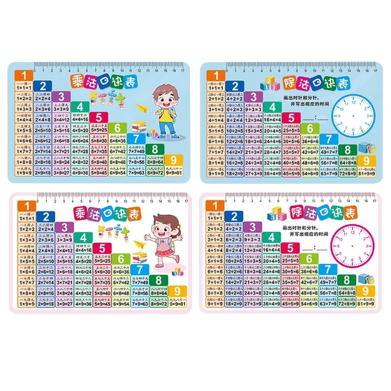 
Nine-Nine Multiplication Formula Table Primary School Students Second Grade Mathematics 99 Multiplication and Division Formula Table Card Recitation Tool