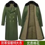 Старомодный зеленый длинный пуховик для работы, зимняя куртка, увеличенная толщина, длина макси