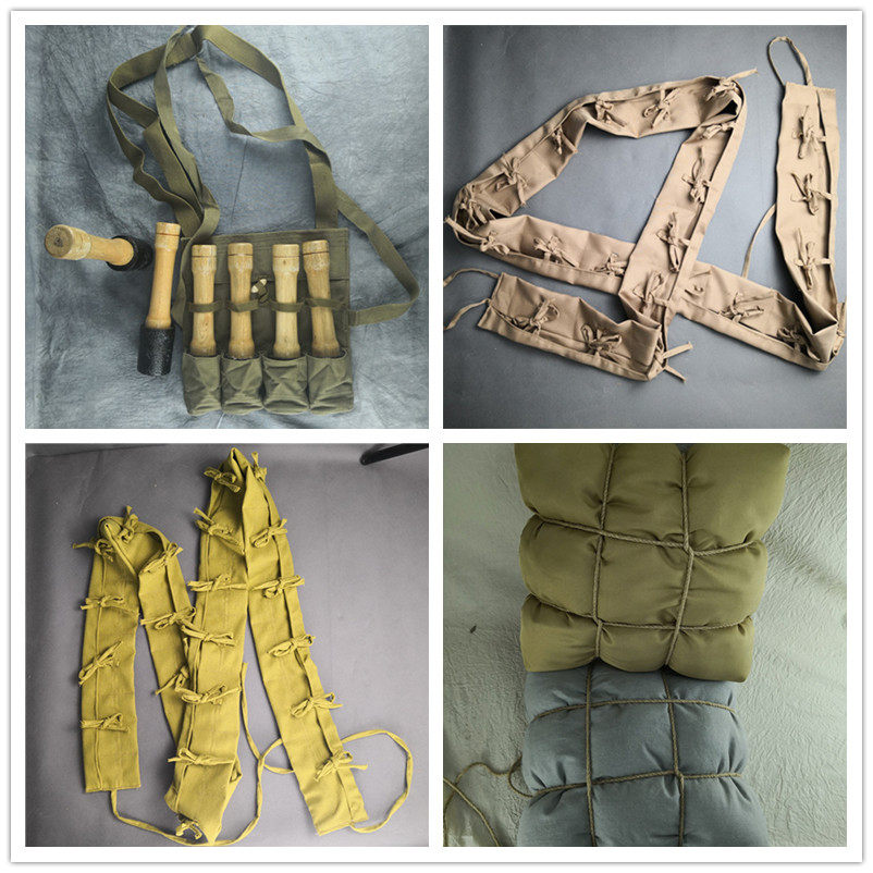Military Props Bullets with Dry Grain Bags Fracking Kits Grenade Bags Tied Legs Eight Way Army Props Movie and TV Props Uniforms