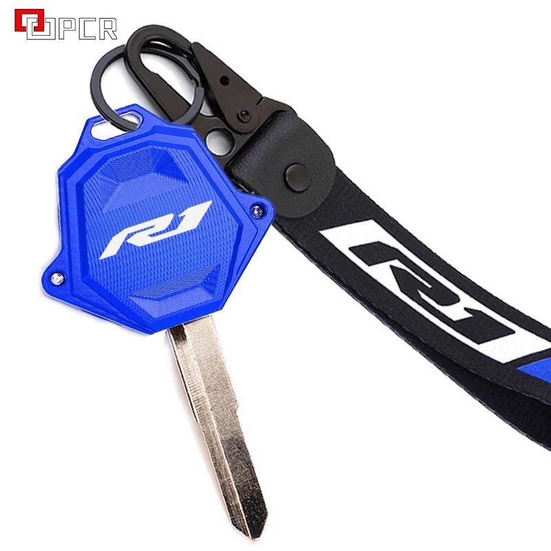 Mowok Is Suitable for Motorcycles Yamaha Yzfr1 10-23 Years Old, Modified Aluminum Alloy Key Shell Key Chain Buckle