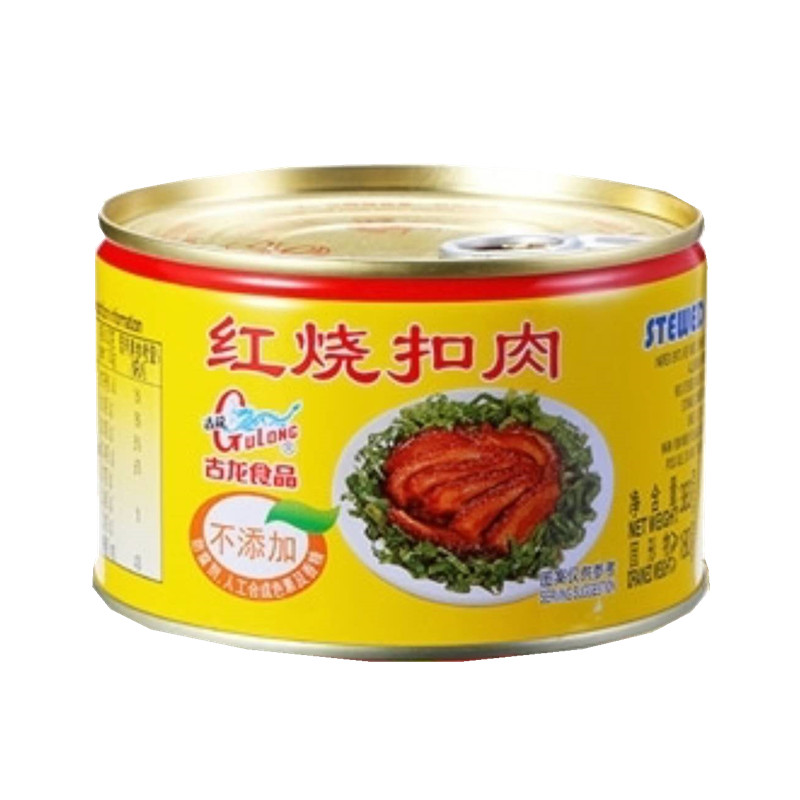 红烧罐头古龙红烧扣肉罐头3g罐扣肉卤肉红烧肉佐餐搭档户外干粮