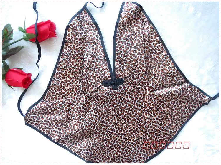 Phụ nữ trưởng thành cổ điển bụng đỏ túi của năm của gió quốc gia lễ hội sexy leopard belly tạp dề đồ ngủ bộ đặc biệt cung cấp