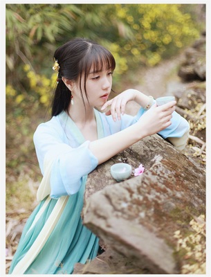 Han cổ tích đầm của phụ nữ trên ngực-lướt váy rộng tay Tang váy Guzheng hiệu suất chụp ảnh váy