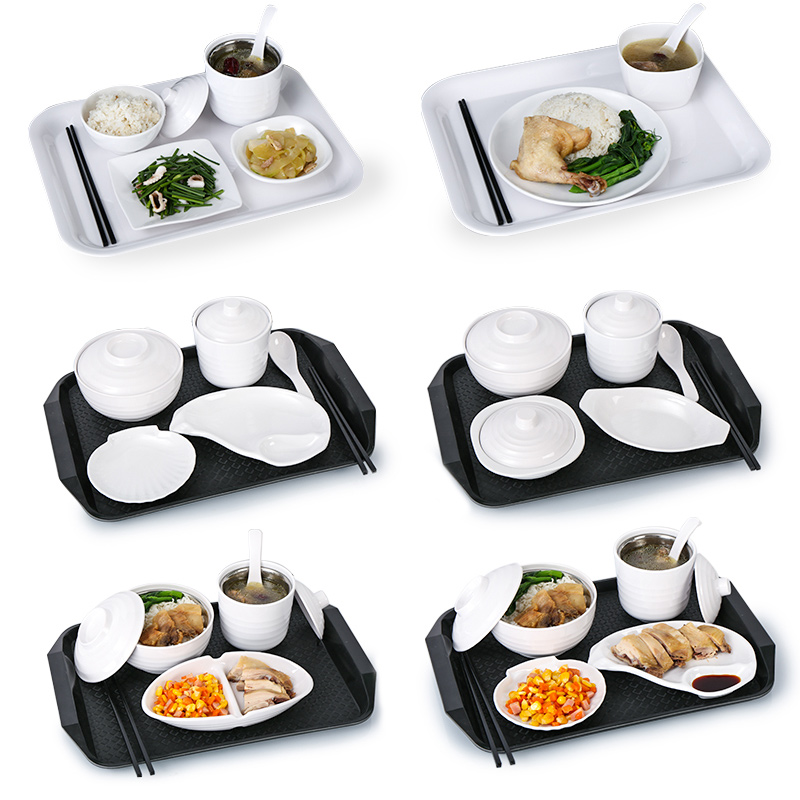 Melamine soup cup rice cup imitation porcelain set confinement tableware set plastic fast food bowl combination steamed rice cup rice bowl soup bowl