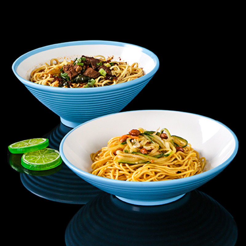 Melamine tableware imitation porcelain noodle bowl commercial plastic soup bowl noodle soup noodle dish big bowl spicy hot bowl noodle restaurant special