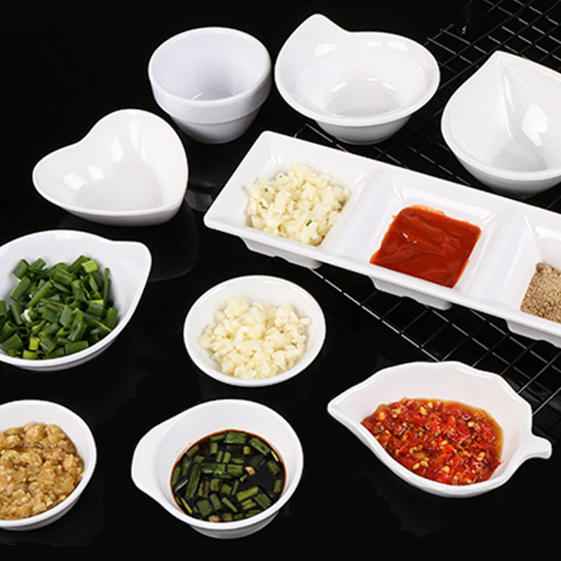 Melamine imitation porcelain dining room white taste dish small saucer commercial seasoning sauce seasoning sauce sauce sauce sauce dipping soy sauce plastic dish