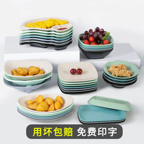 Nordic Cutlery Melamine Ktv Bar Snack Pan Cold Dish dishes Creative Commercial Fries Dish Fried Plastic Dishes