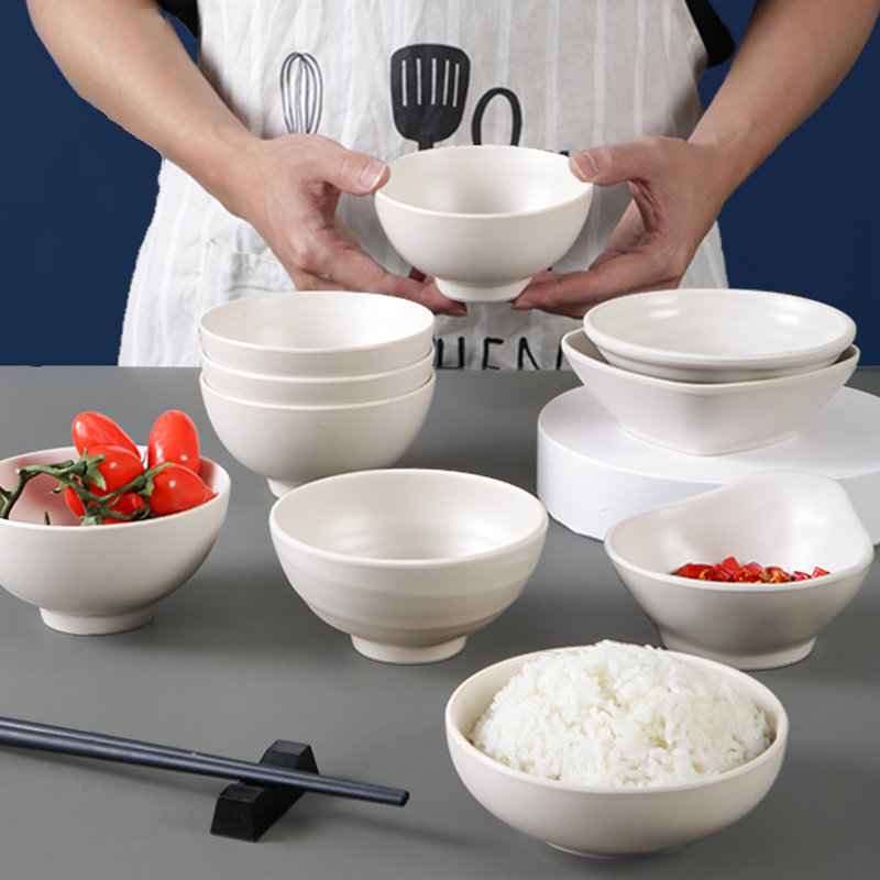 Nordic Small Fresh Dense Amines Mesh Red Cutlery Sets Small Bowl Commercial Dining Room Plastic Rice Soup Bowl Rice Bowl Seasonings Bowl