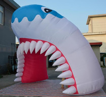 Custom inflatable celebration activities to promote shark mouth arch shaped marine animal cartoon advertising arch gas mold