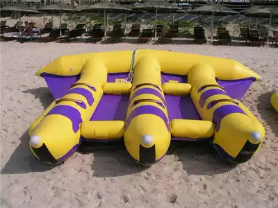 Inflatable water jumping bed seesaw Hot Wheels toy Large water slide Flying fish banana boat pool park
