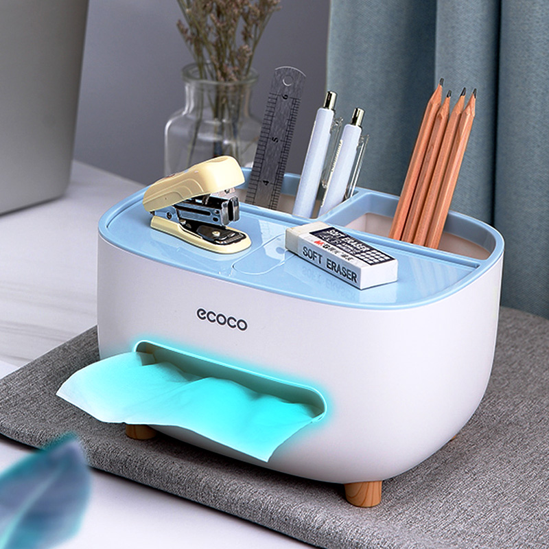 Desktop tissue box pumping paper box home guest restaurant coffee table napkin simple waterproof multi-function remote control storage