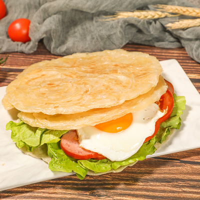 安特鲁七哥 手抓饼皮原味面饼速食早餐商用摆摊家庭装30片2.4kg