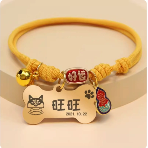 Регулируемый плетеный браслет из красной нити ручной работы, защитный чокер, колокольчик, кот, делается под заказ