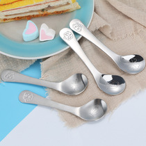 Baby learning to eat training crooked spoon Bendable baby elbow training spoon One-year-old supplementary food spoon Stainless steel