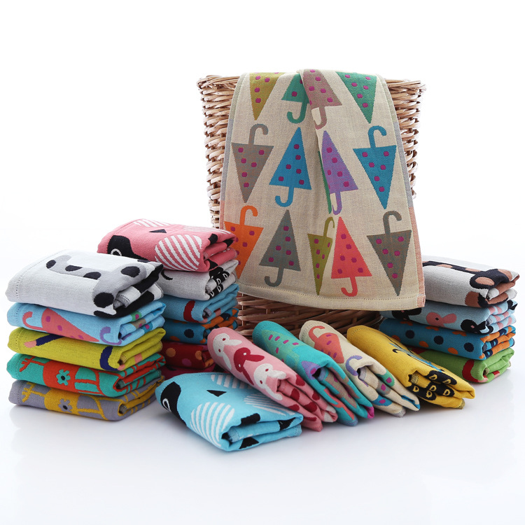 Triple Layer Baby Gauze Towel Pure Cotton Rectangular Newborn Wash Face Children Baby Bath Towels Super Soft Absorbent