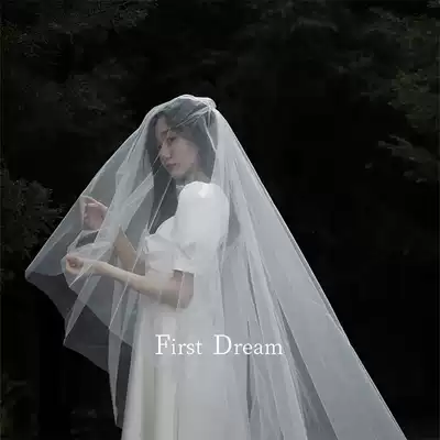FirstDream veil bridal wedding wedding ceremony Light Brigade Pats Super immortal series grow tail white headdress