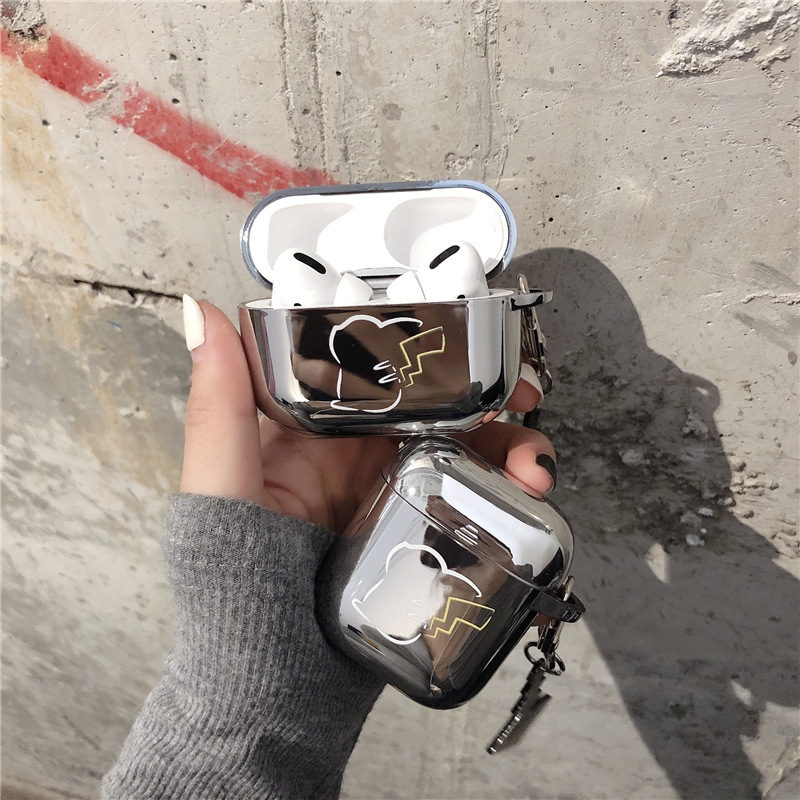 Tide brand electroplating Pikachu suitable for Airpods2 protective cover Pro3 third generation Apple Bluetooth headset soft shell silicone