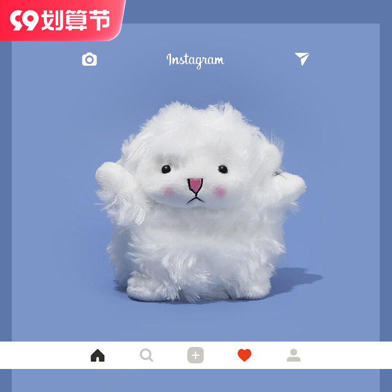 ins cute plush lamb Airpods2 protective sleeve couple suitable for Pro3 generation Apple earphone soft shell creative