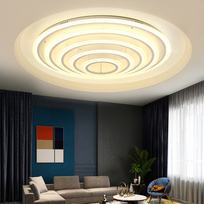 LIVING ROOM LIGHT 2021 NEW ROUND LIVING ROOM LIGHT 1 m ATMOSPHERE HOME UPSCALE ROUND LAMP COUNTRYSIDE 80cm SUPER BRIGHT SUCTION LIGHT LAMP