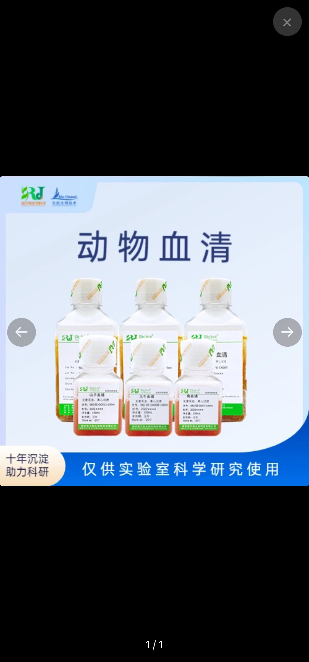 森贝伽 新生牛血清 BC-SE-NB010 100ml