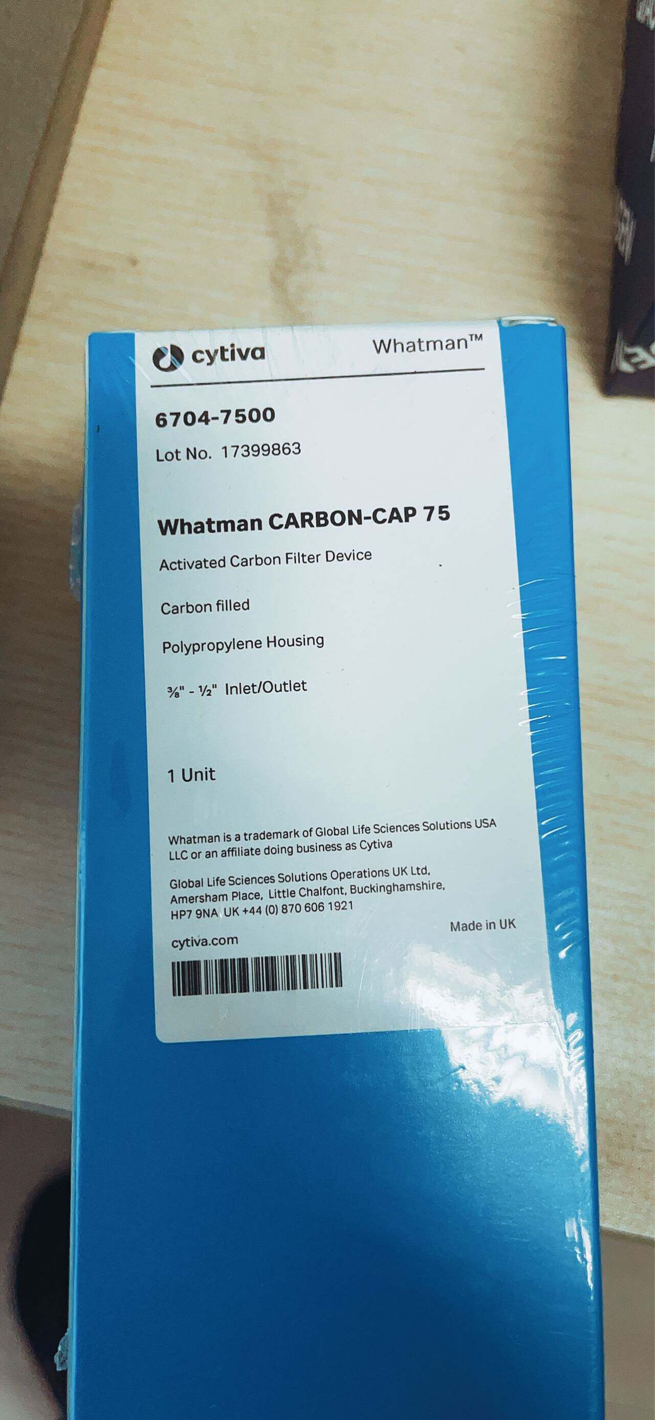 CYTIVA WHATMAN 6704-7500 CARBON-CAP 75