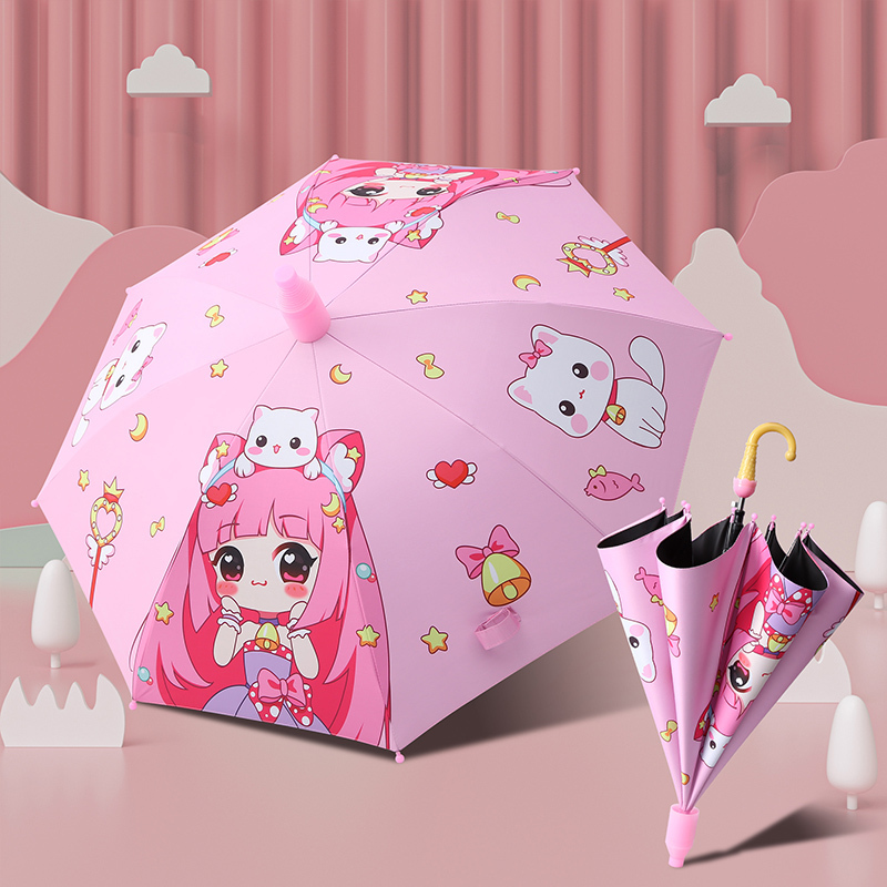 Children's Umbrellas for Boys and Girls, Kindergarten Kids, Babies, Elementary School Students, Special Automatic Cartoon Sunshade Umbrellas for School