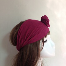 Korean hair accessories solid color cotton straps wide-brimmed stretch headband headband headband sports yoga bow headband